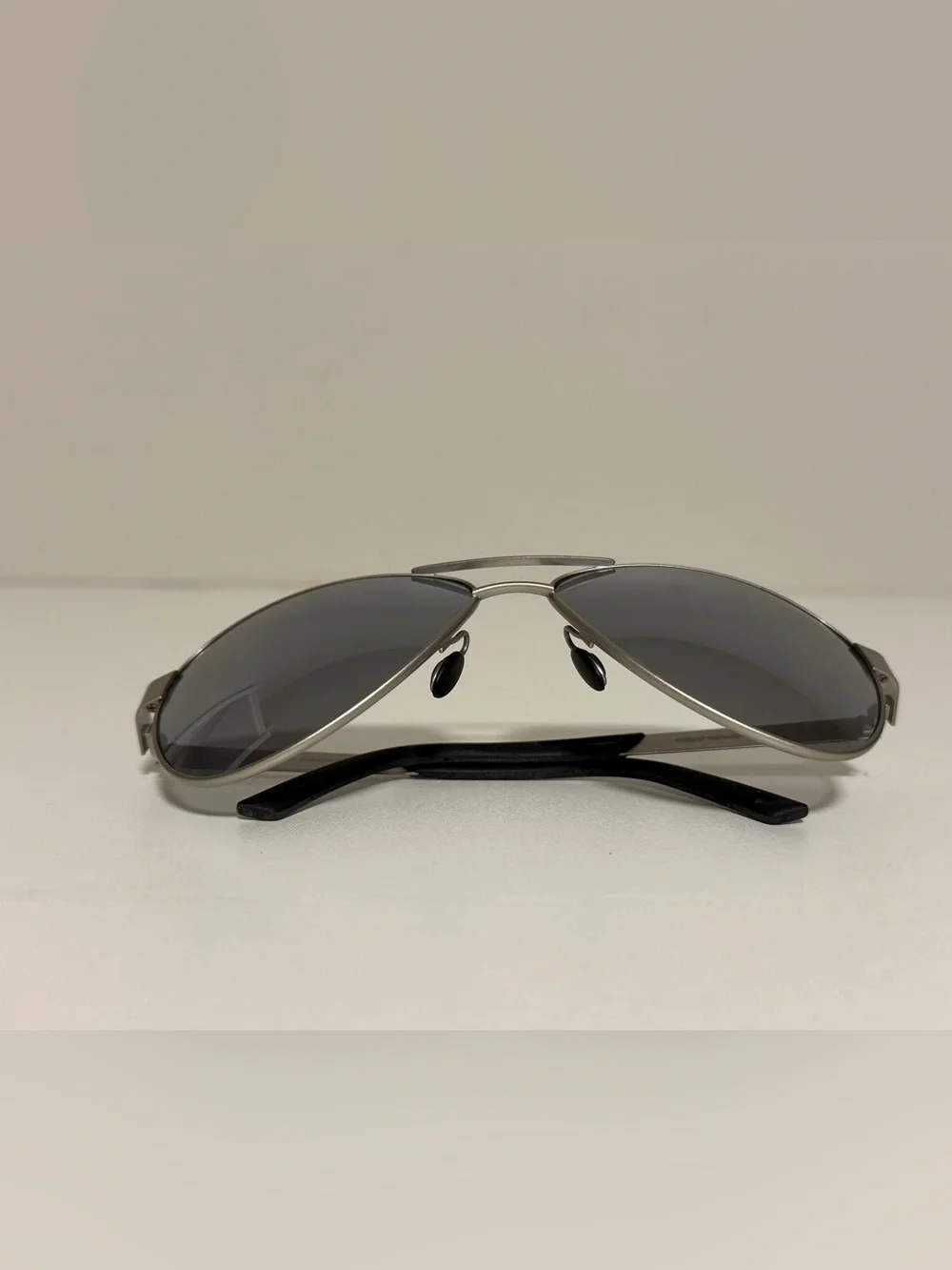 Revision Military Alphawing Aviator Sunglasses Silver Stainless Steel 59-13-125
